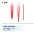 thumbnail image 3 of Unique Bargains 8Pcs Faux Pampas Grass 35.4' Tall 9 Branches Artificial Reed Fluffy Stems for Home Kitchen Vase Pink, 3 of 7