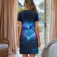 thumbnail image 3 of FKELYI Vintage Dolphin Love Print Women's Nightgown Short Sleeve Pajama Dress Skin-Friendly Sleepwear Dress Button Down Sleep Shirts Breathable Boyfriend Nightdress, 2XL, 3 of 6