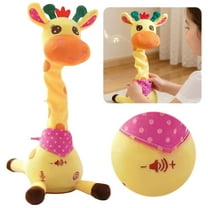 Dancing Giraffe Toy, 1 Pc Giraffe Stuffed Animal Toy, Singing,Dancing,Talking,Light Up, Battery Powered (13.8inch)