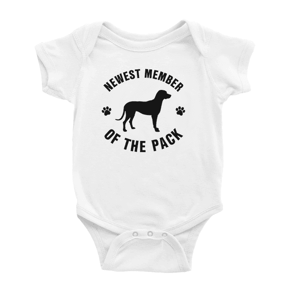Newest Member of The Pack Transylvanian Hound Dog Funny Baby Bodysuit for Boy Girl