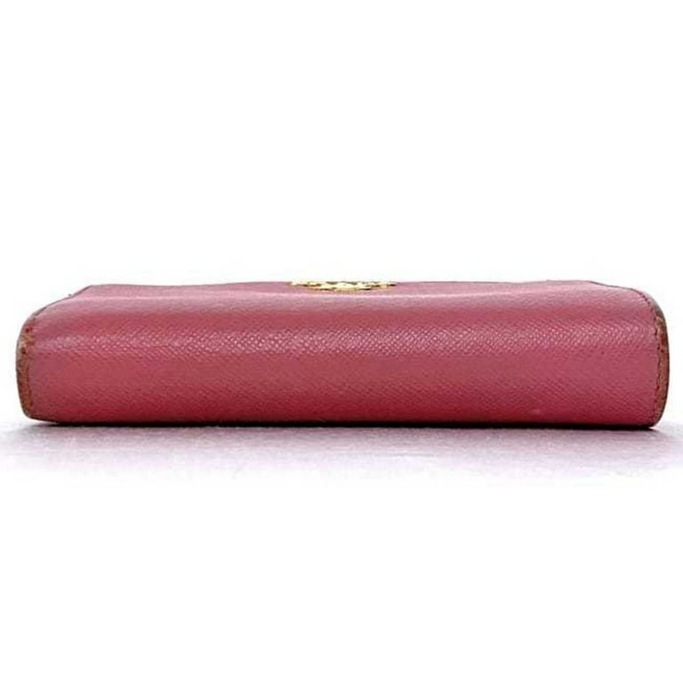 Pre-Owned Prada Bi-fold Wallet ec-22190 Pink 1ML225 Saffiano