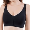 thumbnail image 1 of Arlun,Seamless Front Closure Mastectomy Bras No Underwire Full Coverage Surgical Bra Lightweight Breathable Comfort Bralette Daily Bra Without Prosthesis Black M, 1 of 6