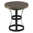 thumbnail image 2 of Cortesi Home Newcastle Round End Table, Solid Reclaimed Wood and Black Metal, 18", 2 of 5