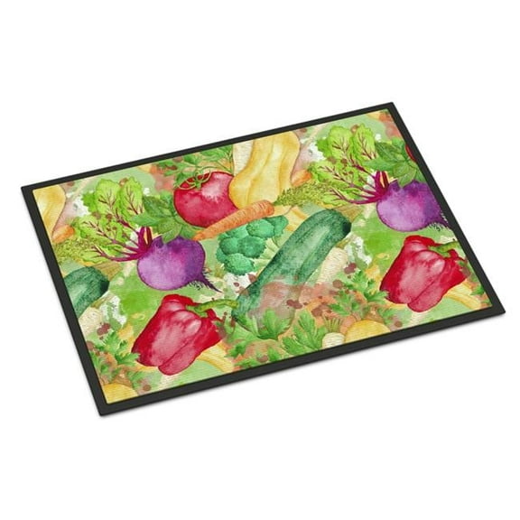 Watercolor Vegetables Farm to Table Indoor or Outdoor Mat - 24 x 36 in.