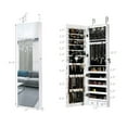 thumbnail image 4 of Costway Mirrored Jewelry Cabinet Jewelry Organizer w/2 LED Lights White, 4 of 9