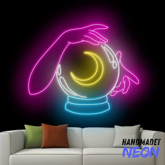 Handmadetneonsign Tarot Reading Neon Sign, Psychic Fortune Teller Led Sign, Psychic Tarot Room Wall Decor 83734