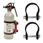 Axia Alloys Black Release Mount 2lb Silver Kidde Extinguisher + 1.7" Clamps