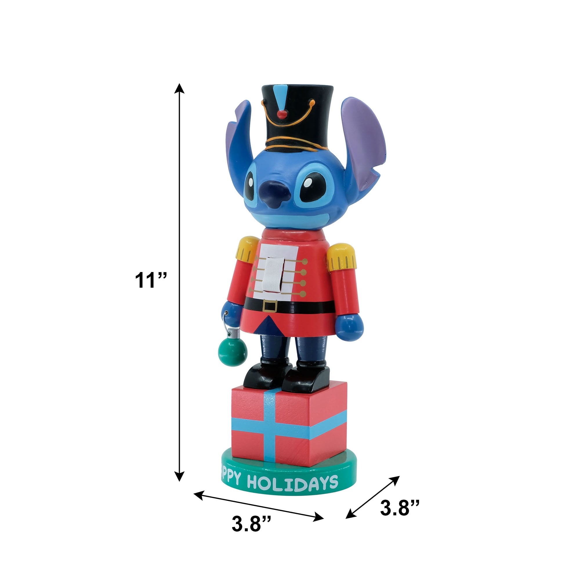 Disney, Stitch Holiday Nutcracker, 11.5 Inches Tall, Blue, Red, Table-top, Collectible, by Ruz