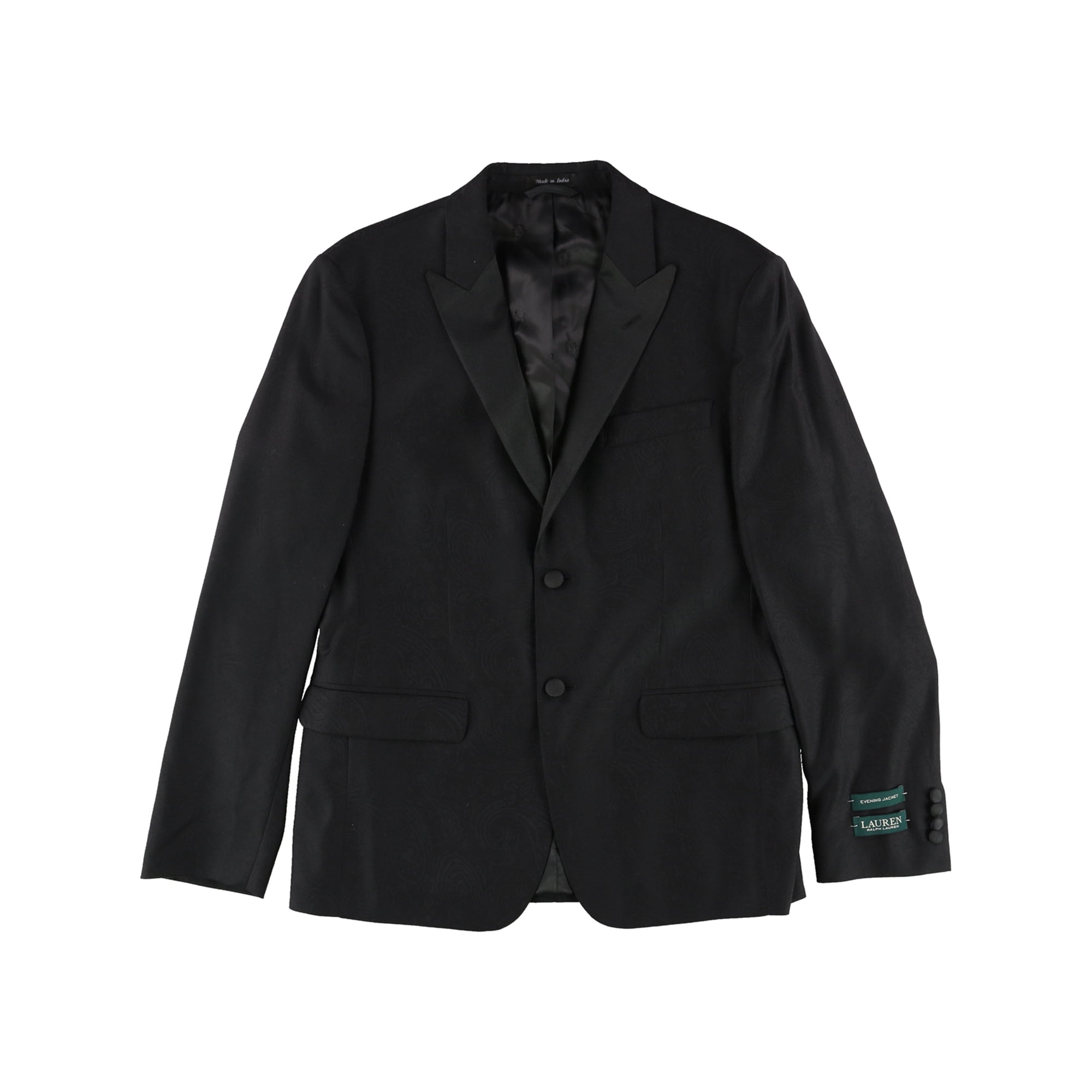 Ralph Lauren Mens Classic Fit Black Paisley Two Button Blazer Jacket black 38 Walmart