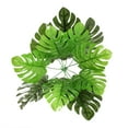 thumbnail image 3 of Hoja Trasera De Tortuga Artificial Tallo Flexible Falso Hoja De Planta Decoración De Hojas Realistas Hojas De Árboles Tropicales Reutilizables Para El Hogar Fiesta Boda Oficina Patio 35Cm / 13.76Inch Vogacara  HA018356-00, 3 of 6