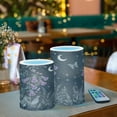 thumbnail image 3 of Yayeee Flameless Candles with Remote Flickering Battery Operated Multi Color Changing, Gothic Floral Print, 3 of 7