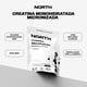 thumbnail image 3 of North Creatine Monohydrate | Creatina Monohidratada Micronizada 100% Alta Pureza | Fuerza · Masa Muscular · Cognición | Suplemento Alimenticio Vegano 450g | 90 Porciones, 3 of 8