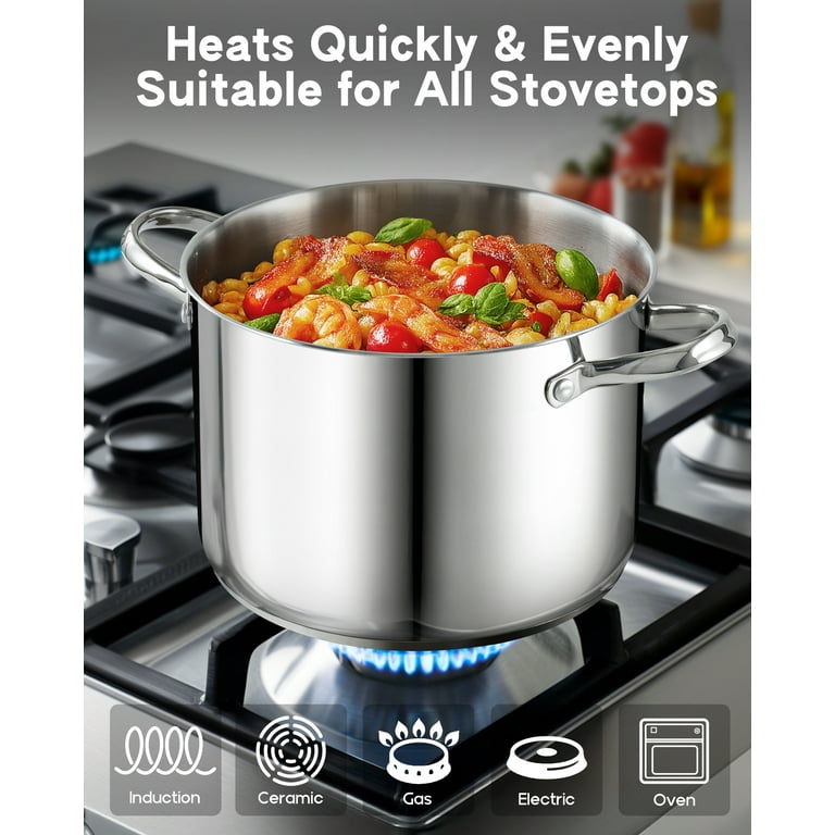 WORTH オーデコロン Cooks Standard Classic 8-Quart Stainless Steel Dutch Oven