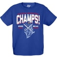 thumbnail image 2 of Youth Blue 84 Royal Kansas Jayhawks 2022 NCAA Men's Basketball National Champions Cut The Net T-Shirt, 2 of 3