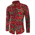 thumbnail image 1 of Camisas de manga larga con estampado 3D vintage para hombre, blusas hawaianas frescas e informales con solapa, camisas elegantes para hombre, camisas con botones para hombre, 1 of 6