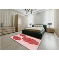 thumbnail image 4 of Ahgly Company Indoor Rectangle Patterned Deep Rose Pink Area Rugs, 2' x 5', 4 of 6