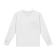 thumbnail image 2 of vdgthytj Girls Long Sleeve Shirt Fall Crewneck Casual Solid Color Base Layer Tee Top for Kids 5-14 Years, 2 of 8