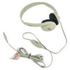 Califone 3060AV Lightweight On-Ear Stereo Headphones with Inline Volume Control, 3.5mm Plug, Beige, Each