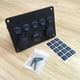 thumbnail image 2 of Panel de control con placa de aluminio y voltímetro de carga para automóvil con USB dual y 5 posiciones, interruptor Cat's Eye, RV y yate combinados, 2 of 4