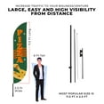 thumbnail image 3 of Pizza Slice Feather Flag(11.5feetX2.5feet) by DreamController | Outdoor Business Advertising Tall Flag | Weather-Resistant Knitted Swooper Flag | Made in USA | HD Print (Flag Only), 3 of 6
