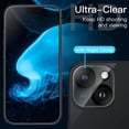 thumbnail image 6 of JETech 5 in 1 Matte Case for iPhone 15 6.1-Inch with 2-Pack Each Tempered Glass Screen Protector and Camera Lens Protector, Translucent Back Shockproof Phone Cover (Storm Blue), 6 of 7