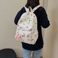 thumbnail image 3 of EDFRWWS Three-piece Cherry Backpack with Lunch Bag & Nylon Backpack (White), 3 of 9