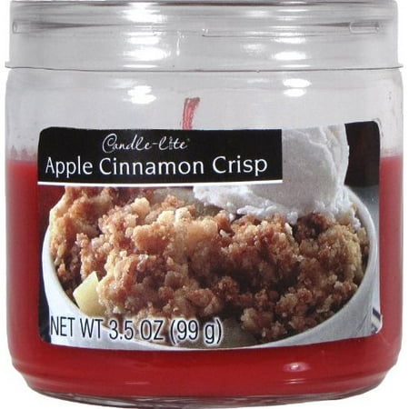 - Candle-lite Essentials 3-1/2-Ounce Apple Cinnamon Crisp Jar Candle