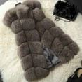 thumbnail image 1 of Gilet Sans Manches en Fausse Fourrure pour Femmes - DF, 1 of 2