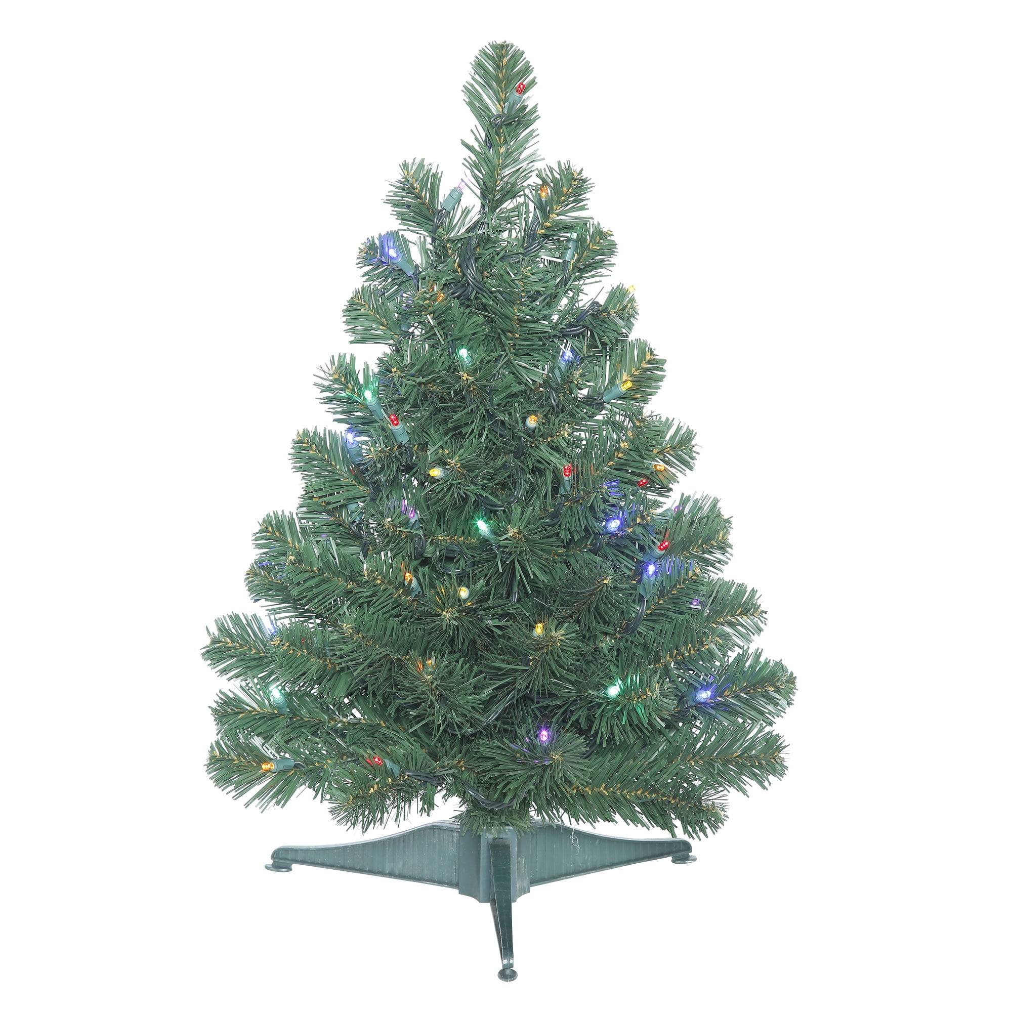 Vickerman 26" Oregon Fir Artificial Christmas Tree with 50 Multi