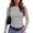 Black, variant on Women Fall Gingham Plaid Crewneck Long Sleeve Going Out Top Crew Neck Slim Fitted Knit Layering Basic Casual Tee Shirt