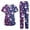 Dark Purple -AD53, variant on Lumtrix Christmas Scrubs Set for Women V-Neck Short Sleeves Christmas Printed Casual Quick Dry Soft Lightweight Top & Pants with Multi Pockets Multicolor XXL