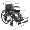 thumbnail image 4 of McKesson Wheelchair, Swing-Away Elevating Legrests, Fixed Arms - 18 in, 1 Ct, 4 of 5