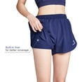 thumbnail image 2 of CAMEL CROWN Womens 2 in 1 Running Shorts Active Quick Dry Dolphin Running Shorts for Workout Training, 2 of 5