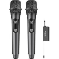 Aveek Wireless Karaoke Microphone, Handheld Mic with Rechargeable Receiver, for Powered Speakers and Amplifiers, Karaoke Microphone Set for Singing,Karaoke,Wedding,DJ,Party (2 Packs)