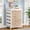 Beige, variant on Finmind Industrial 5-Drawer File Cabinet, Wooden Mobile Lateral Filing Cabinet with Storage Drawers and Wheels for Home Office, Rustic Walnut