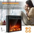 thumbnail image 3 of 18-Inch Electric Fireplace,1500W Freestanding Recessed Fireplace Stove Heater Insert w/Adjustable Flame Effect and Temperature, Built-in Thermostat, Timing Function, Remote Control, 3 of 10
