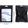 thumbnail image 2 of 100 Pieces Foil Ziplock Bags (black, 10.5x15cm) Resealable Mylar Food Storage Bags With Clear Window, 2 of 5