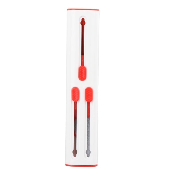 Bolígrafo de limpieza portátil con , accesorios del de cepillo limpio, eliminación de polvo antiobstrucción, para cámara, teléfono móvil, rojo