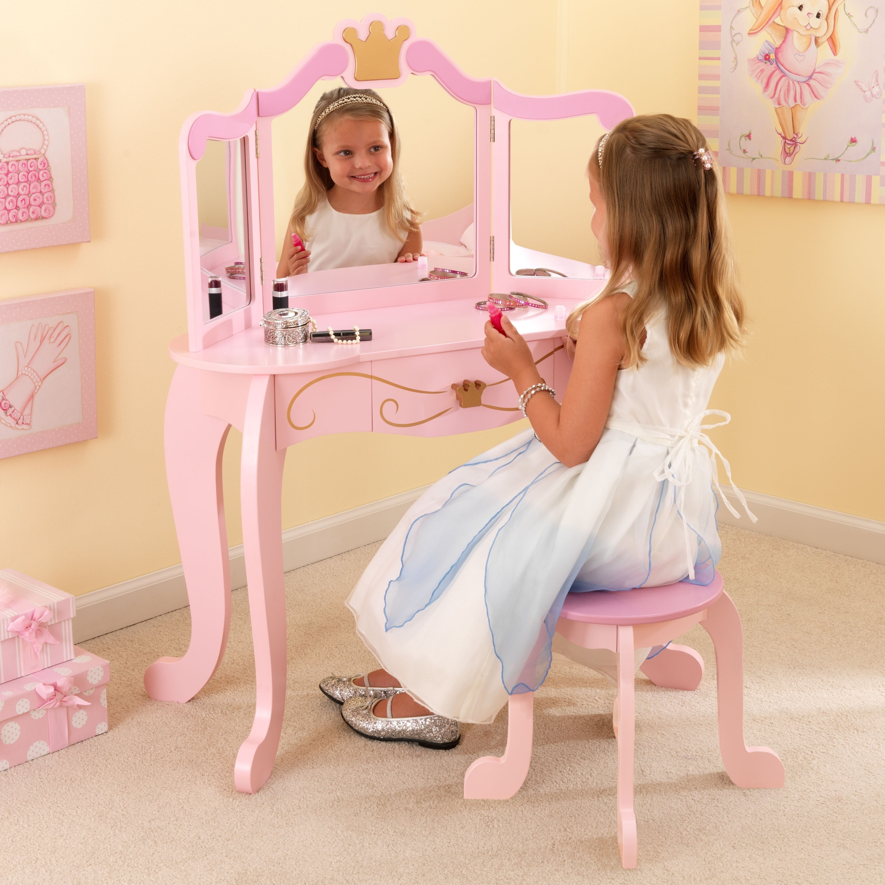 KidKraft Princess Vanity Stool Walmart