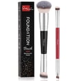 thumbnail image 1 of DUAIU Set de 2 Pinceles de Maquillaje Profesional Doble Cabeza - Brochas para Base en Polvo, Rubor y Sombrias - Kit de Brochas Premium para el Rostro, 1 of 6