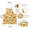 thumbnail image 7 of Beige Sunflower Pattern Apron-Garden Aprons for Women with Pockets-Cotton Linen Waterproof Kitchen Cooking Gardening Aprons Adjustable for Kitchen,Cooking,BBQ and Salon 33x27 Inch, 7 of 7