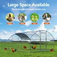 thumbnail image 2 of aixvx Large Metal Chicken Coop Chicken Run,Chicken Pen with Water-Resident and Anti-UV Cover,Duck Rabbit House Outdoor(10’ W x 19.7’ L x 6.5’ H), 2 of 5