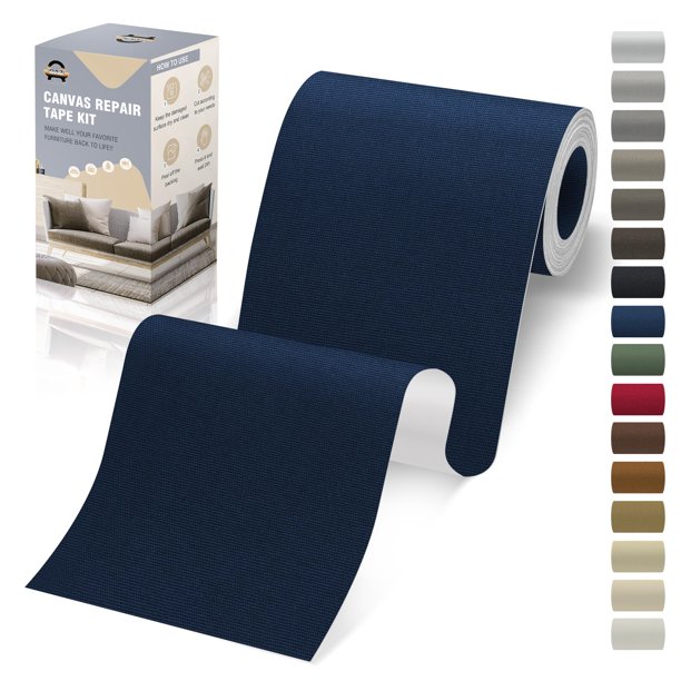 Parche Autoadhesivo de Reparación de Lona OAZ 10 x 200 cm - Azul Marino