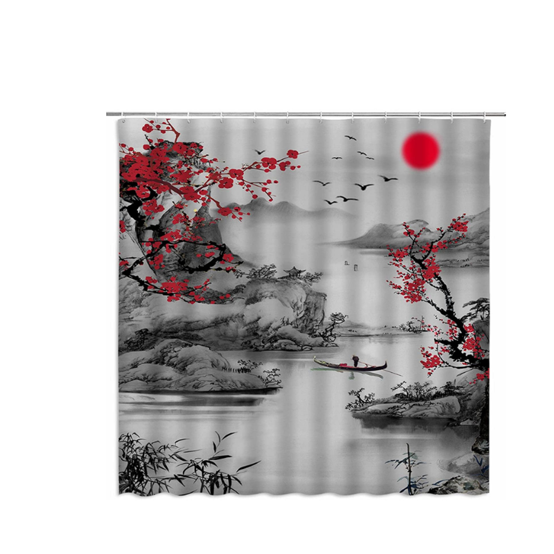 Asian Decor Shower Curtain