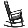 Emma + Oliver AllWeather Poly Resin Rocking Chair in Black Patio and