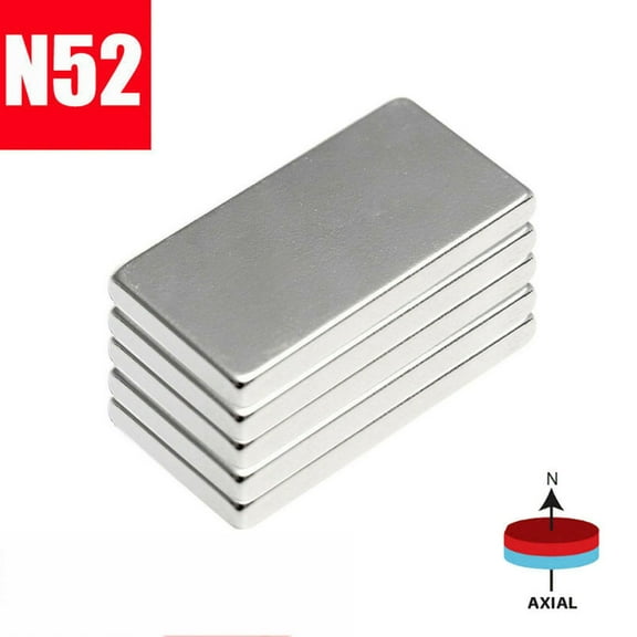 Spencer 100Pcs N52 20x10x2mm Neodymium Block Magnet Super Strong Rare Earth Magnets Lot