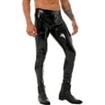 thumbnail image 4 of CHICTRY Mens Faux Leather Skinny Leggings Shiny Tights Motorcycle Biker Pants Black 4XL, 4 of 7