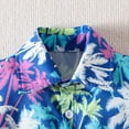 thumbnail image 6 of KYAIGUO Kids Toddler Baby Boys Short Sleeve Outfits Set 12M-5Y Baby Button Up Short Sleeve Shirts +Shorts Newborn Summer Beach Clothes Set, 6 of 9