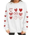 thumbnail image 7 of Fnooota Women Valentine's Day Sweatshirts, Crew Neck Pullover Graphic Casual Long Sleeve Tops White Size S-2XL, 7 of 7