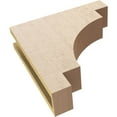 thumbnail image 6 of 4"W x 16"D x 16"H Thin Mediterranean Rough Cedar Woodgrain TimberThane Corbel, Primed Tan, 6 of 6